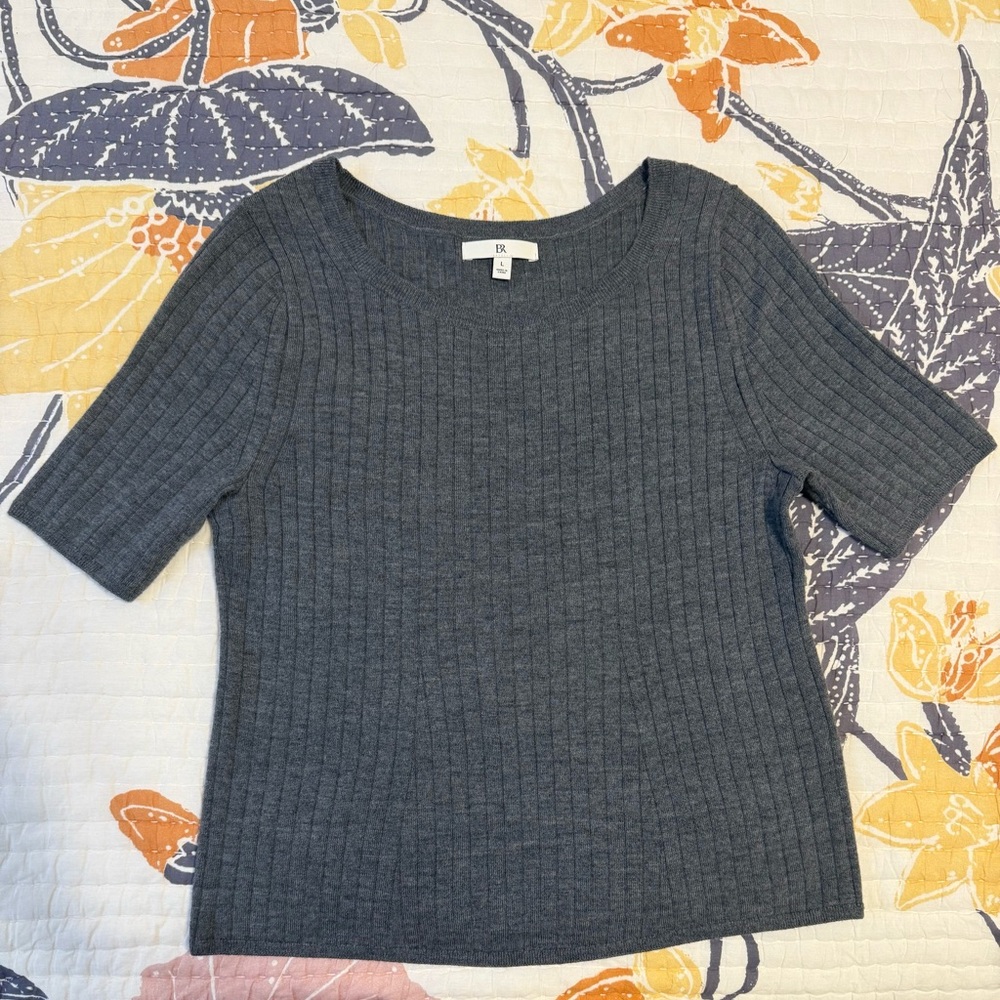 Banana Republic Charcoal Merino Wool Sweater